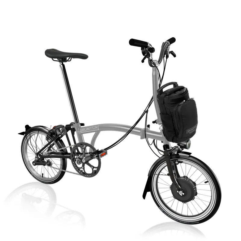 Brompton Electric P Line Urban Folding Bike 2023 in Storm Grey